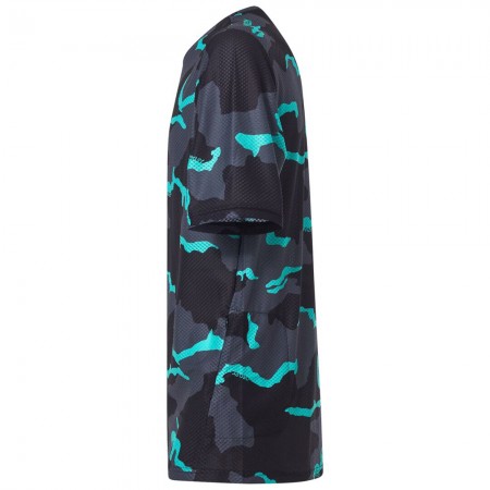 Camiseta Oakley Ride Free Ss (Camo Negro/Menta/Gris)