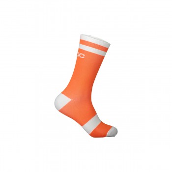 Calzini Poc Lure Mtb Sock Long (Zink Orange/Hydrogen White)