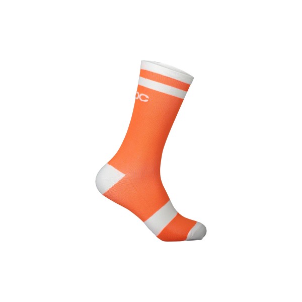 Calcetines largos Poc Lure Mtb Sock (Zink Orange/Hydrogen White)
