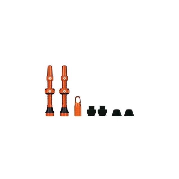 Coppia Valvole Muc-Off Tubeless 80mm (Arancione)
