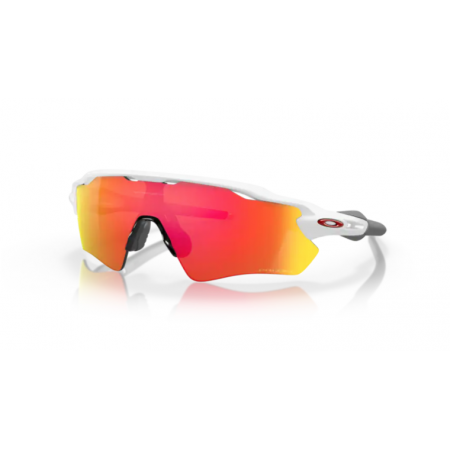 Oakley Radar EV Path Blanc Noir Poli avec Prizm Ruby