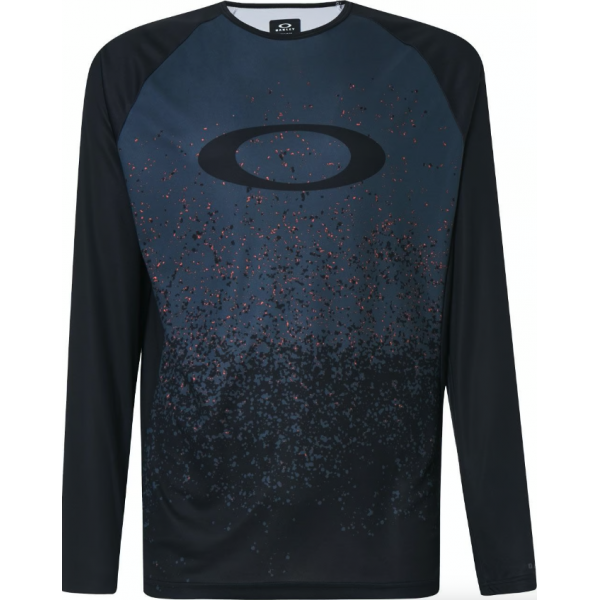 Oakley MTB LS Tech Tee Jersey Grey Pixel Print