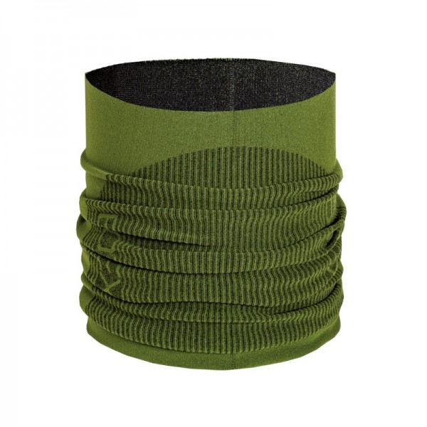 Calentador de cuello sin costuras Biotex Limitless (verde militar)