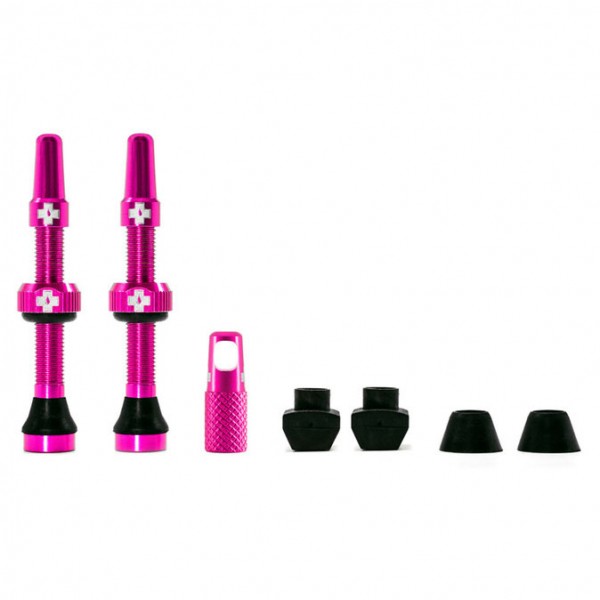 Pair of Muc-Off Tubeless Valves 44mm (Pink)