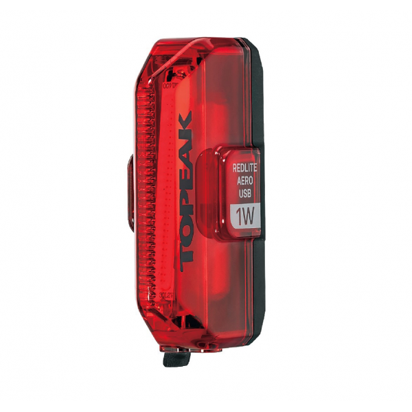 Topeak Red LED Rear Light RedLite Aero USB 1W Cob Led
