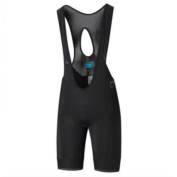 SHIMANO Team Short à Bretelles Homme Noir Taille L 2020 - Cuissard Performance Route Et VTT