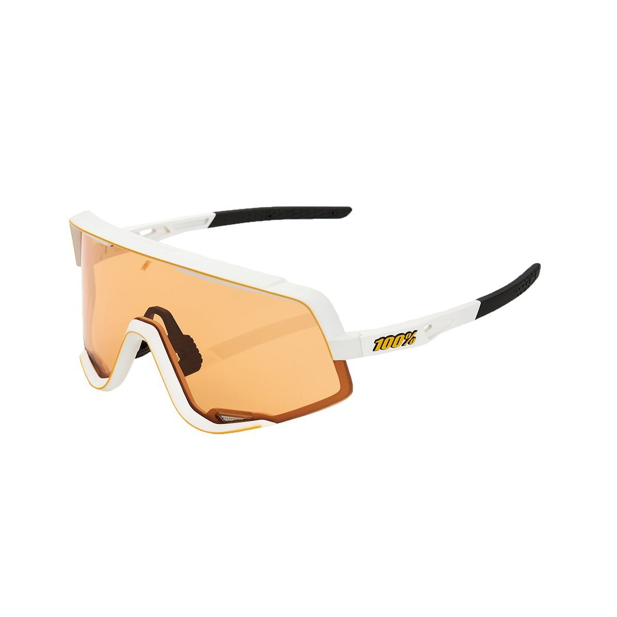 100% GLENDALE スポーツサングラス ホワイト 100 Glendale Soft Tact Off White Persimmon sunglasses