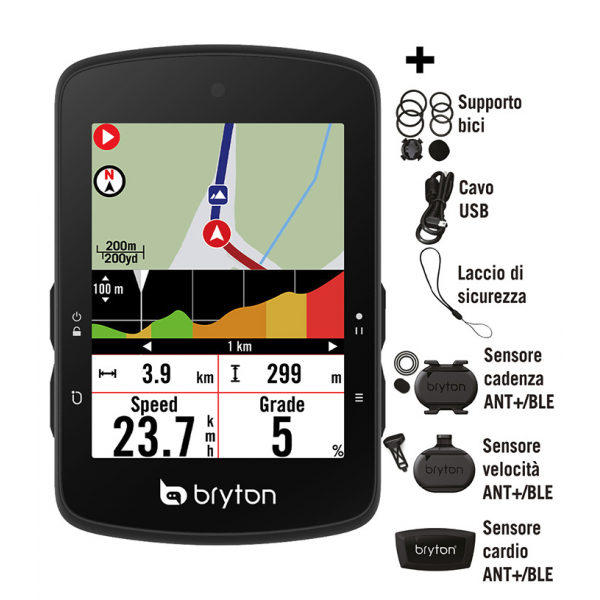 CNCLOL Supporto Manubrio Per Bryton Rider - In Nylon E Fibra Di Vetro, Per Modelli 10/15/20/100/310/320/410/420/530/750/450, Diametro 31.8mm