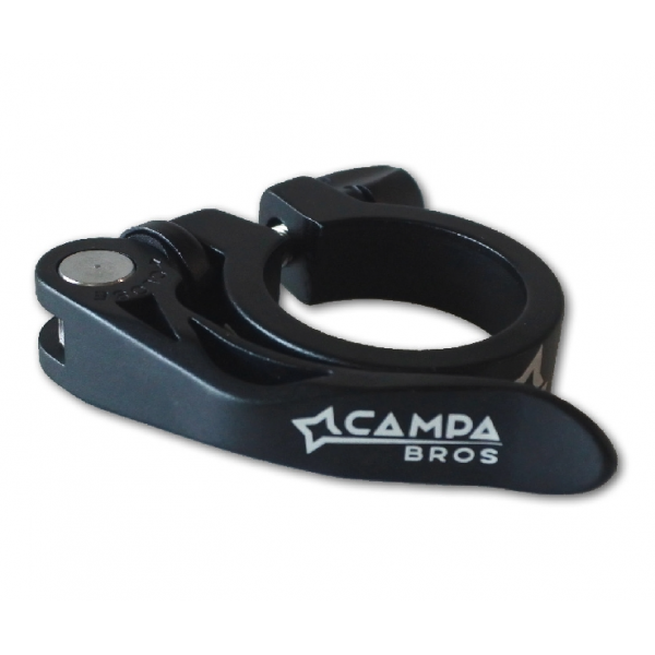 Campabros Collarino Reggisella C/Bloccaggio 35mm Nero C/Bordi Silver
