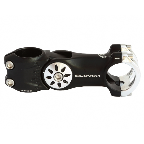 Eleven Attacco MTB O-S 1-1/8'095mm Regolabile Nero/Testa Silver