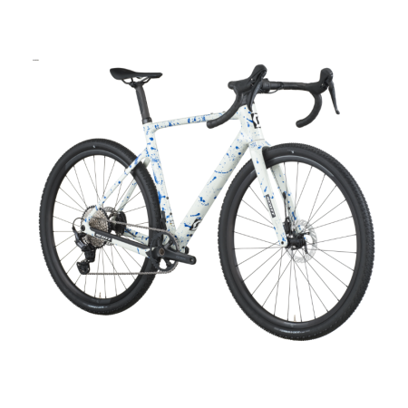 Bici Scott Addict Gravel 30 (White/Splatter Blue)