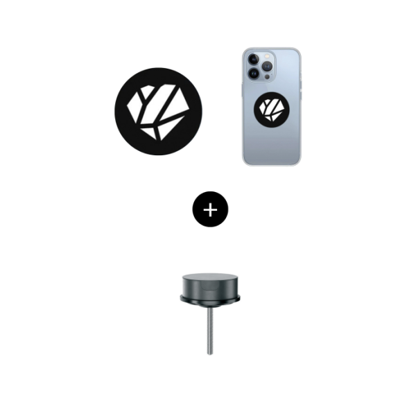 Shapeheart Piastra Metallo Adesiva + Supporto Magnetico Tappo Sterzo