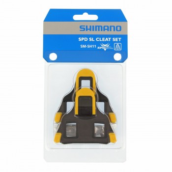 Kit Tacchette Pedali Shimano SPD SL SM-SH11 Giallo 6°