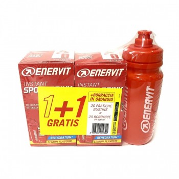 Enervit Sport Instant Sport Drink 20 Bustine X16g +Borraccia (Limone)
