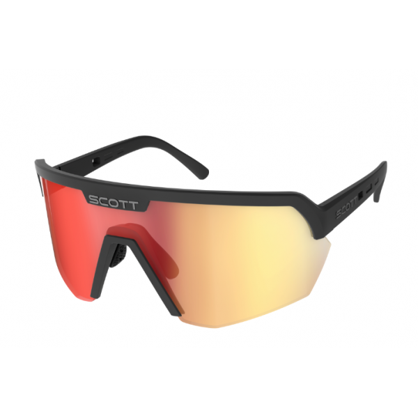 Occhiali Da Sole Scott Sport Shield (Black /Red Chrome)