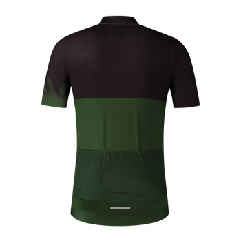 Shimano Maglia Kita a Maniche Corte Con Lampo (Khaki) 2