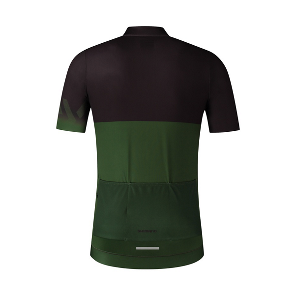 Shimano Maglia Kita a Maniche Corte Con Lampo (Khaki)