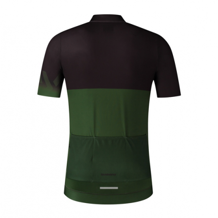 Shimano Maglia Kita a Maniche Corte Con Lampo (Khaki)