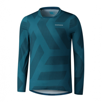 Shimano Maglia a Maniche Lunghe Myoko (Blu)