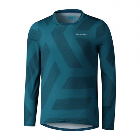 Shimano Maglia a Maniche Lunghe Myoko (Blu)