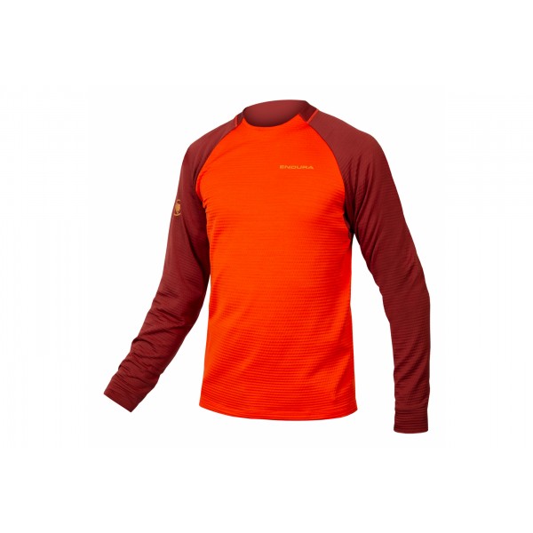 Endura Singletrack Fleece Jersey (Red / Orange)