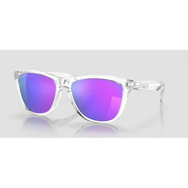 Oakley Frogskins Crystal Clear w Prizm Violet Glasses