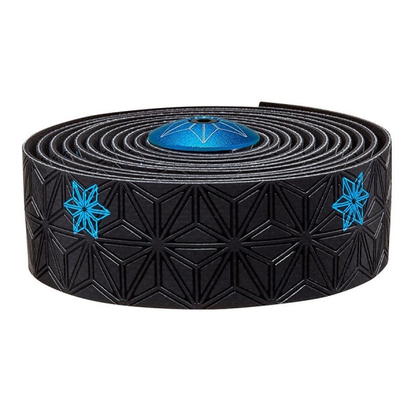 Nastro Manubrio Supacaz Super Sticky Kush Galaxy Nero-Neon Blu