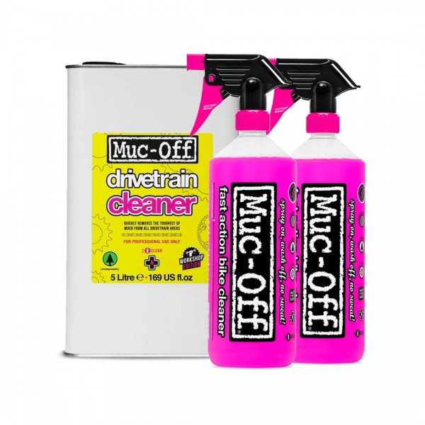 Kit Muc-Off 2x 1L Detergente Bici + 5L Detergente Trasmissione
