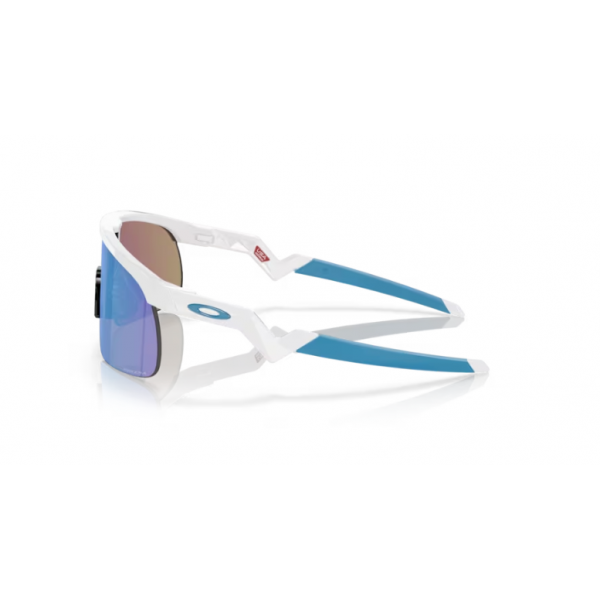 Occhiali Oakley Resistor Junior Bianco Lucido w/ Prizm Sapphire
