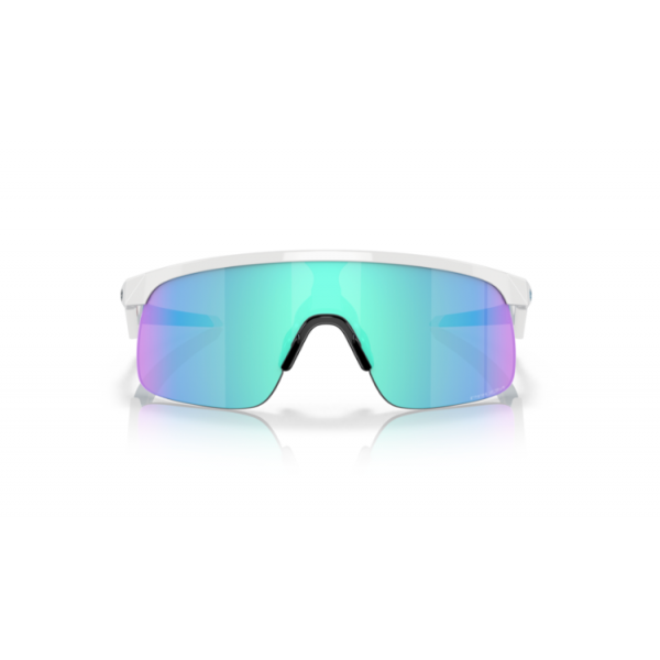 Occhiali Oakley Resistor Junior Bianco Lucido w/ Prizm Sapphire